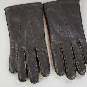 Aris Dark Brown Leather Gloves - Men's Size L/G